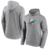 Big And Tall Miami Dolphins Grey Hoodie