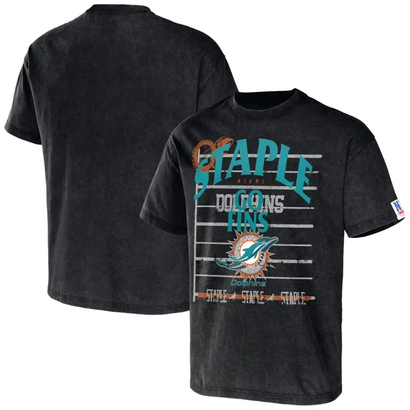 black miami dolphins t shirt