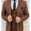 Bryson Fashion 3 Piece Groom Brown Suit