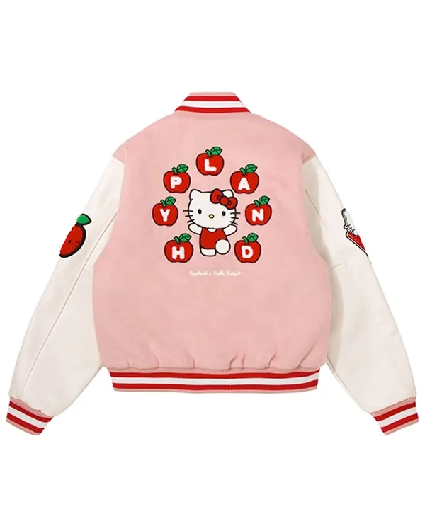Hello Kitty Apples H Letterman Varsity Jacket