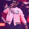 Idris Elba Brit Awards Pink Varsity Jacket