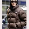 Kendall Jenner North Face Brown Jacket