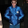 London Fashion Week 2023 Justin Bieber Blue Puffer Jacket