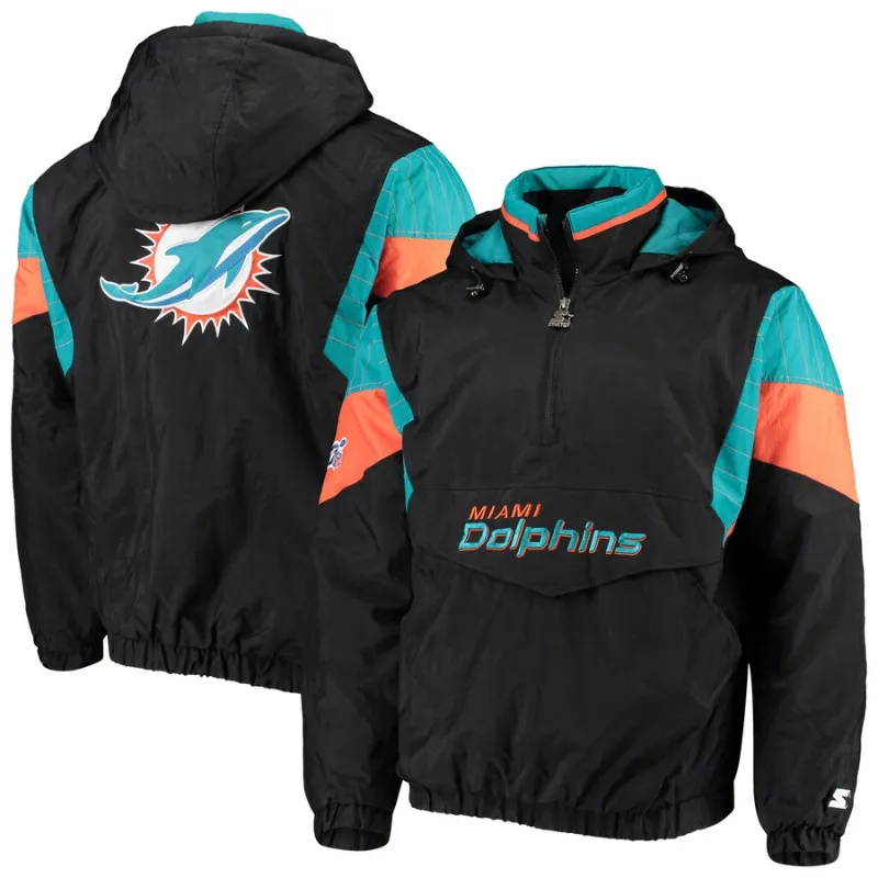 miami dolphins pullover jacket