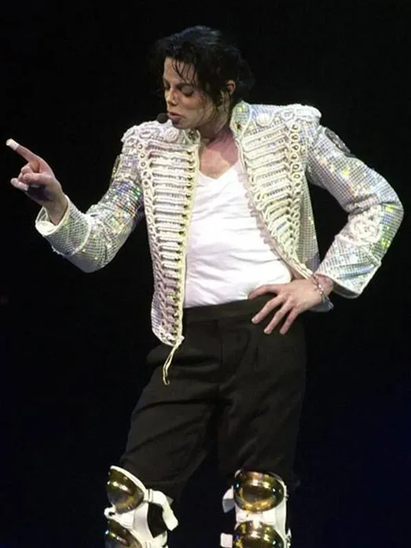History Tour Michael Jackson Sequin White Jacket