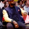 NBA 2023 LeBron James Varsity Blue And Yellow Jacket
