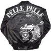 Pelle Pelle 1978 Exotic Black Leather Bomber Jacket