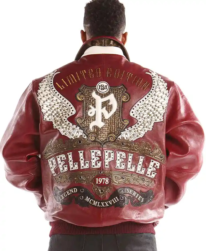 Pelle Pelle Legend Series Maroon Leather Jacket For Sale