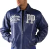 Pelle Pelle Players Inc. Leather Blue Jacket