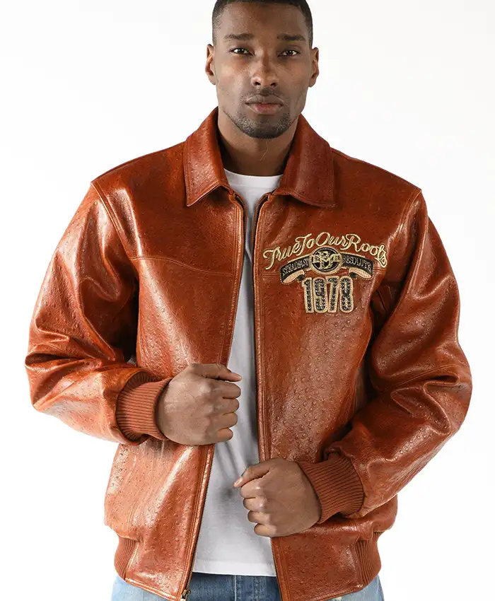 Roots Gallery and Gift Shop Leather Varsity Jacket M