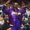 Snoop Dogg Los Angeles Lakers Purple Bomber Jacket
