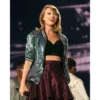 Taylor Swift Sequin Green Bomber Jacket