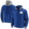 Amy Nienow New York Giants Blue Satin Jacket
