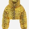 Bianca Belair Leopard Print Puffer Jacket