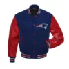 Jennee New England Patriots Red and Blue Varsity Jacket
