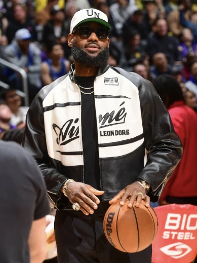 23 Lebron James Lakers Jersey Inspired Style Fleece Bomber Jacket