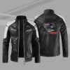 New England Patriots Leather Full-Zip Jacket