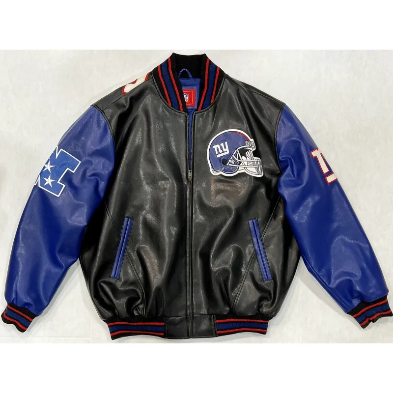 New York Giants Leather Jacket For Sale - William Jacket