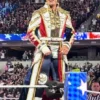 Smack Down WWE Wrestler Cody Rhodes White Military Leather Coat