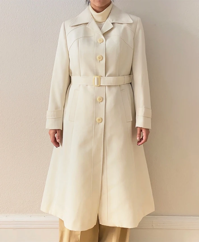 Audel Vintage Off White Trench Coat For Sale - William Jacket