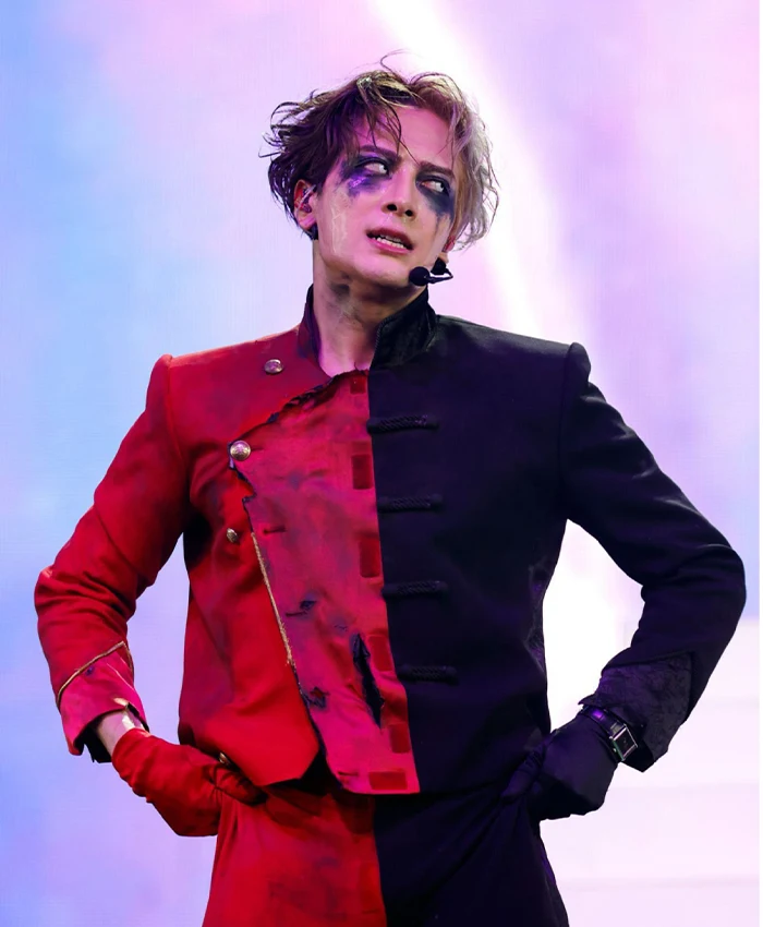 Coachella 2023 Jackson Wang Red and Black Suit For Sale