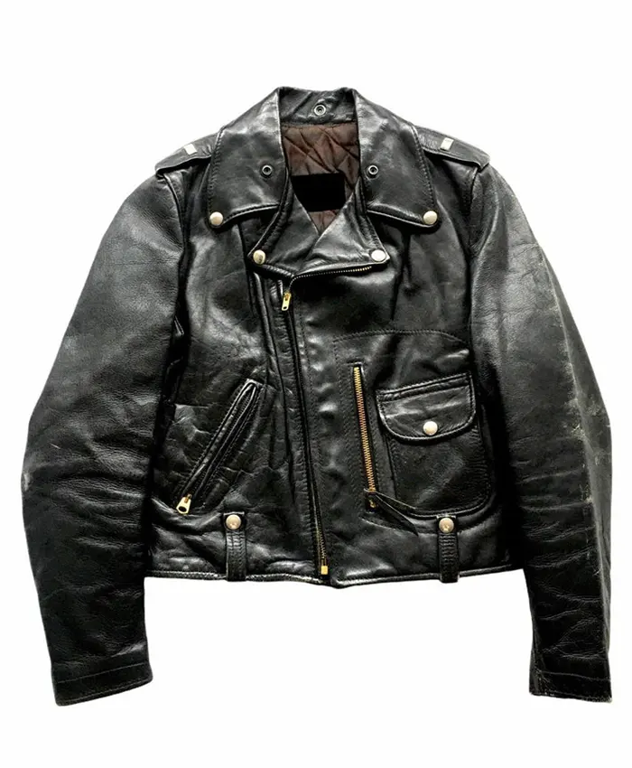 Colleen Real leather Vintage Biker Jacket For Sale - William Jacket