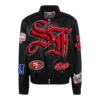 Dean Grady San Francisco 49ers Black Leather Jacket