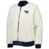 Duane Wiza Tennessee Titans White Sherpa Jacket