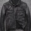 Four Pockets Real Leather Vintage Biker Jacket