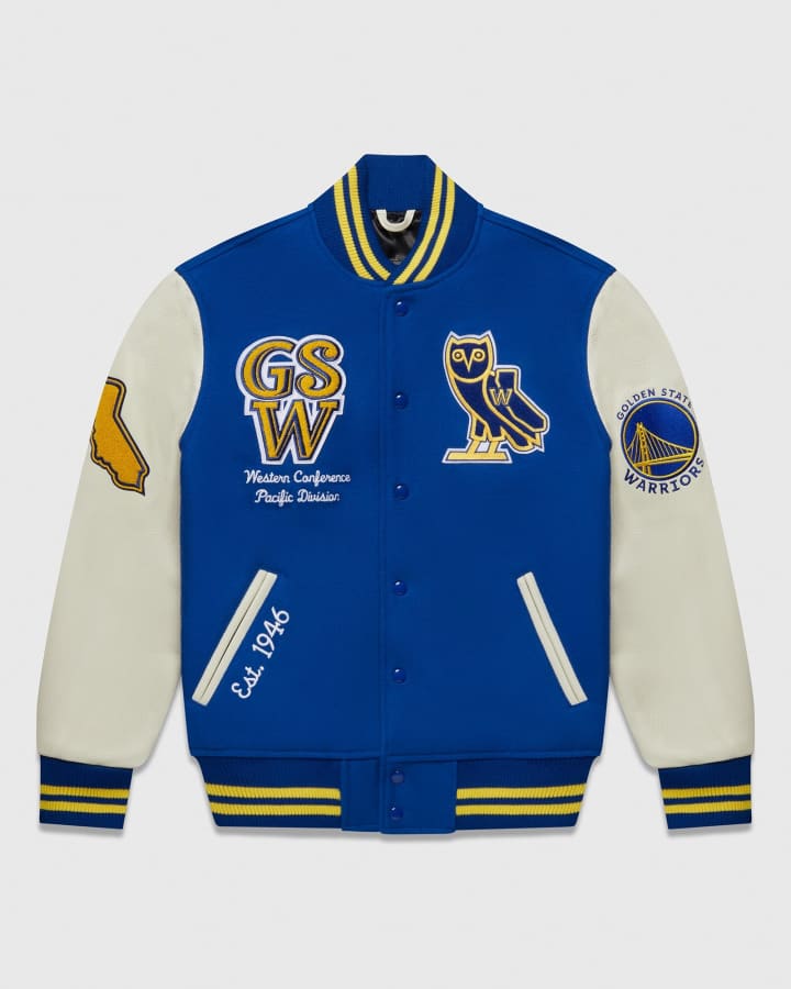 Golden State Warriors Ovo Varsity Jacket For Sale - William Jacket