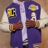 Los Angeles Lakers Loyalty Purple And White Varsity Jacket