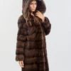 Lydia Brown Mink Fur Coat Sideview