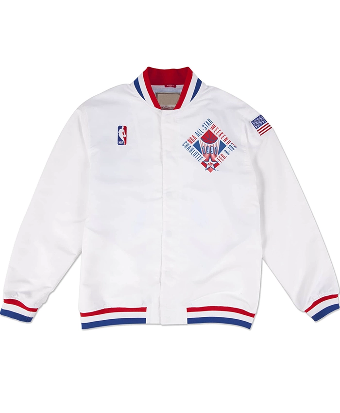 Mitchell & Ness NBA Authentic Warm-Up Jacket - White/Black