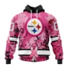 Pink Pittsburgh Steelers Pullover Hoodie