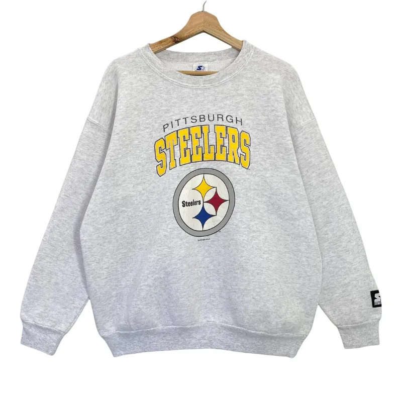 Pittsburgh Steelers Sweater Women Medium Black Sweatshirt Football Hoodie  Ladies