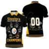 Pittsburgh Steelers Polo Black Shirt