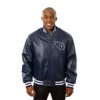 Tennessee Titans Printed Leather Jacket