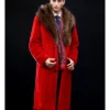 Todrick Mink Fur Red Coat