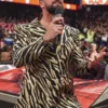 WWE Raw Seth Rollins Gold Zebra Printed Jumpsuit