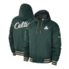Cara Mohr Boston Celtics Green Satin Hooded Jacket