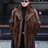 Jaxon Faux Mink Fur Brown Coat