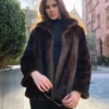 Kristie Vintage Mink Fur Brown Coat