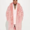 Lachlan Mink Fur Pink Coat