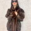 Magnus Vintage Mink Fur With Real Leather Coat