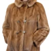 Tia Vintage Mink Fur Brown Coat