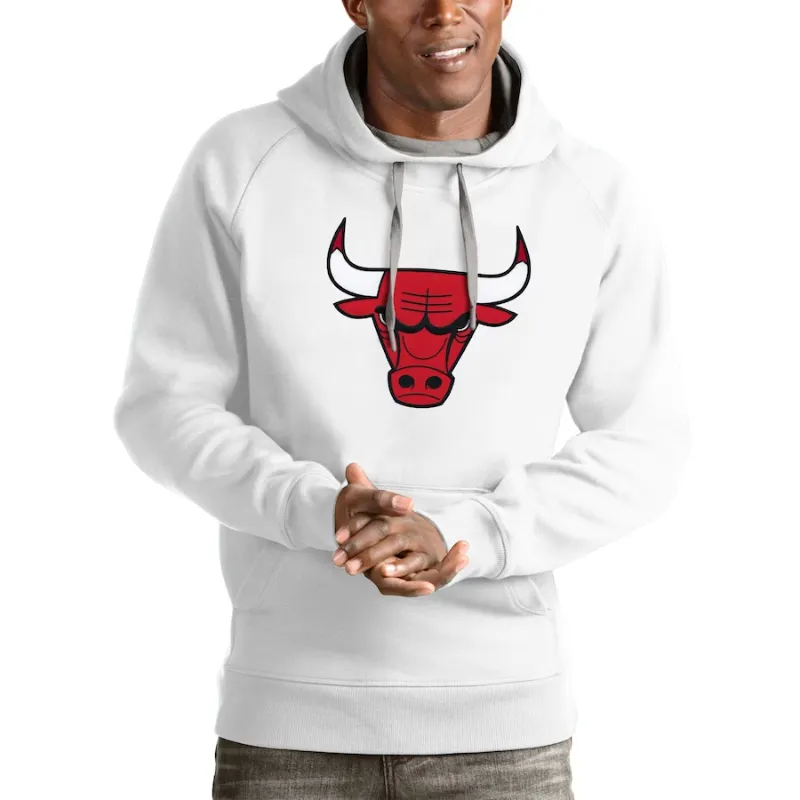 White Chicago Bulls Fleece Hoodie