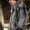Zephyrus Faux Mink Fur Grey Coat