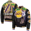 Edd Ebert Los Angeles Lakers Printed Bomber Jacket