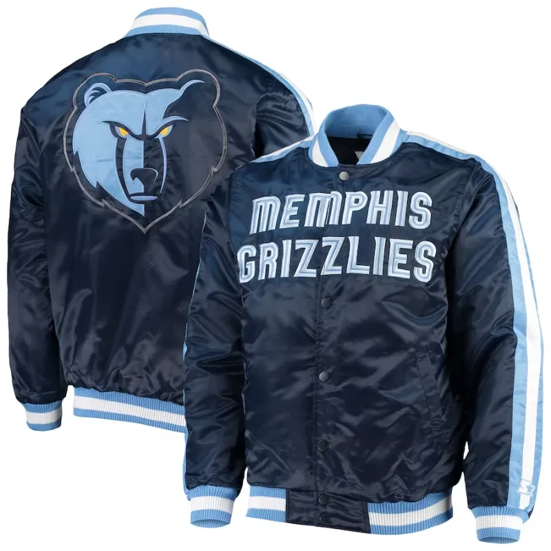 Ethan Grizzlies - Memphis Kunze Jacket Full-Snap Jacket William Satin