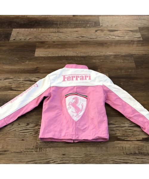 Ferrari Pink Leather Jacket